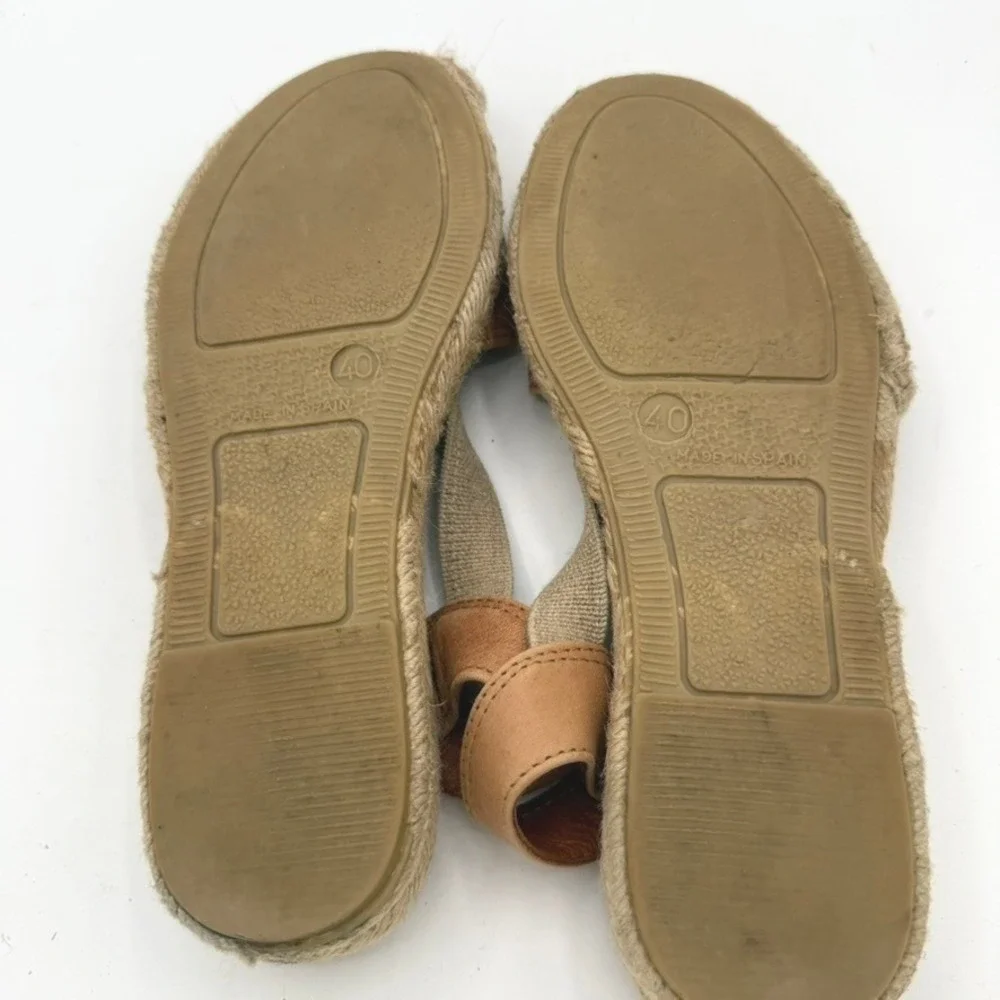 Toni Pons Espadrille Sandals Women 40 Leather Spain Boho Coastal Resort Chic